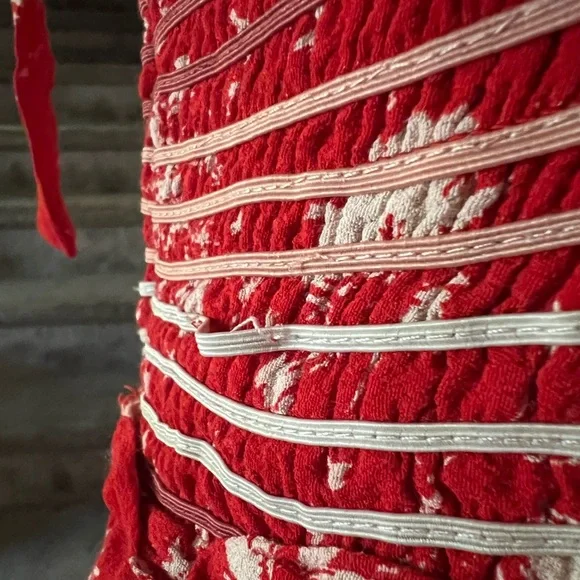 Free People Color My World wide-leg jumpsuit in red with a white floral print - Picture 6 of 6